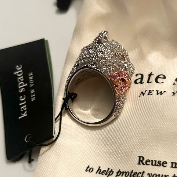 Kate Spade New York Pawlina Cat Ring Size 8 NWT - Picture 4 of 5